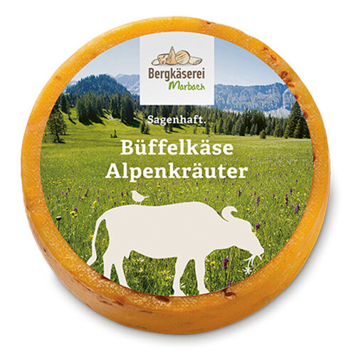 Büffelhalbhartkäse Alpenkräuter