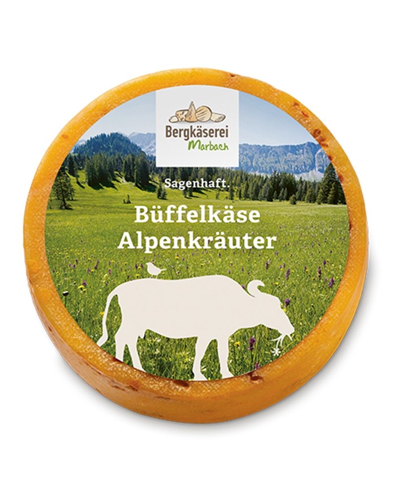 Büffelhalbhartkäse Alpenkräuter
