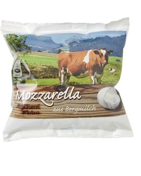 Mozzarella made from mountain milk
